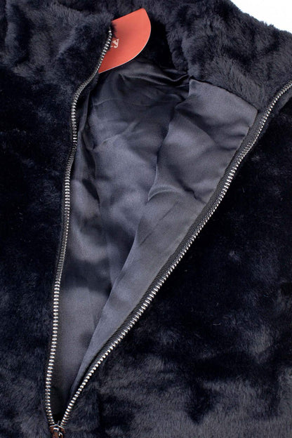 Jaqueta Fur feminina forrada com bolsos 70832