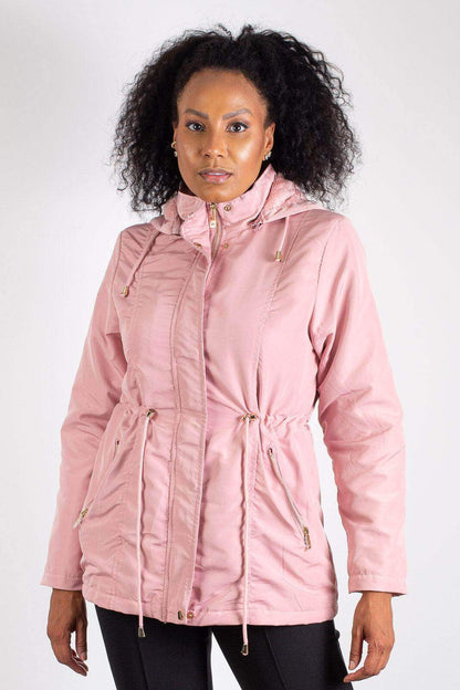 Parka feminina forrada com capuz 80105