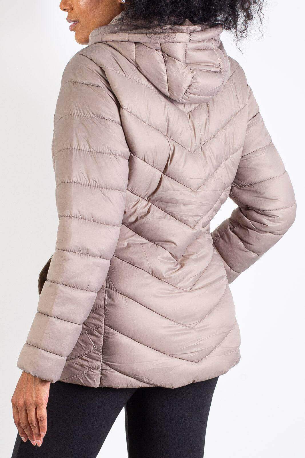 Jaqueta feminina nylon com capuz removível 80235