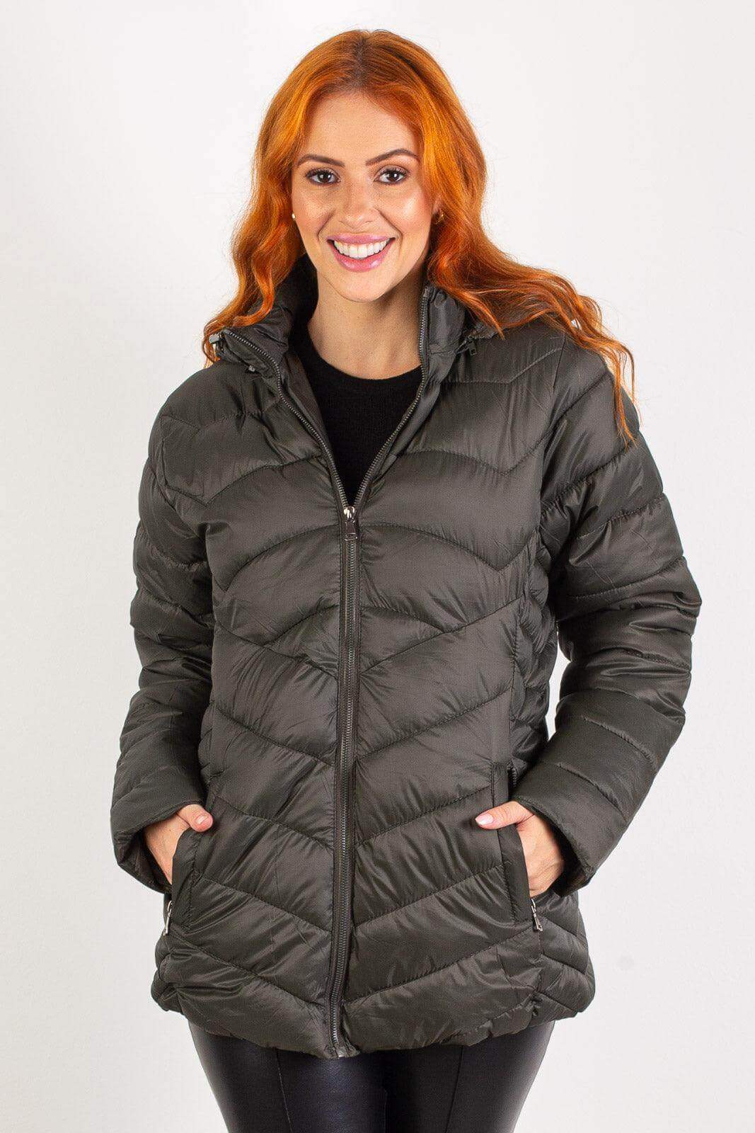 Jaqueta feminina nylon com capuz removível 80235