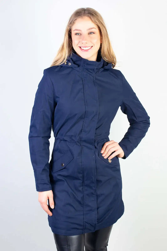Parka feminina impermeável com capuz removível 84176