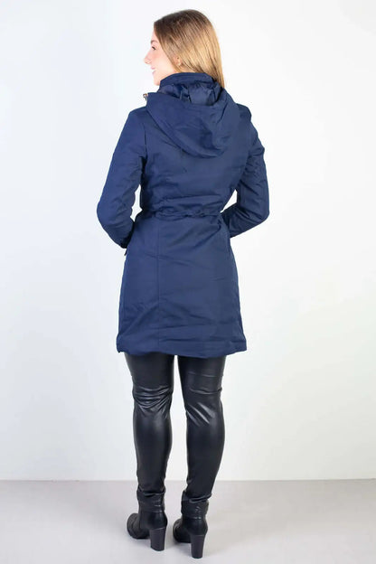 Parka feminina impermeável com capuz removível 84176