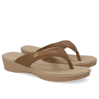 Chinelo Salto Plataforma Couro