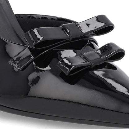 Slingback Laço Verniz