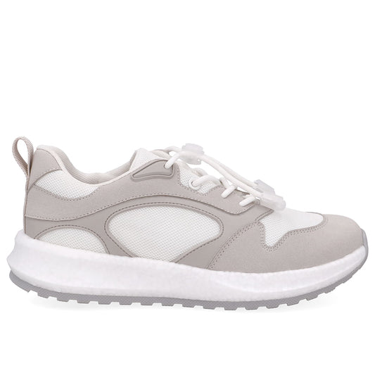 Tênis Poofy Tecido Off White Cadarço Elástico