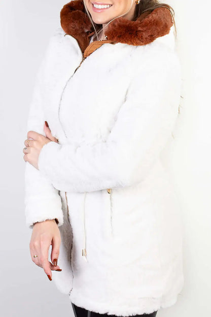 Jaqueta feminina de sarja reversível 84282