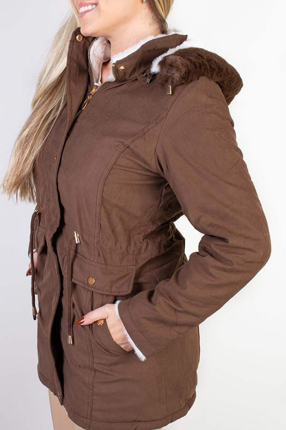 Jaqueta feminina de sarja reversível 84282