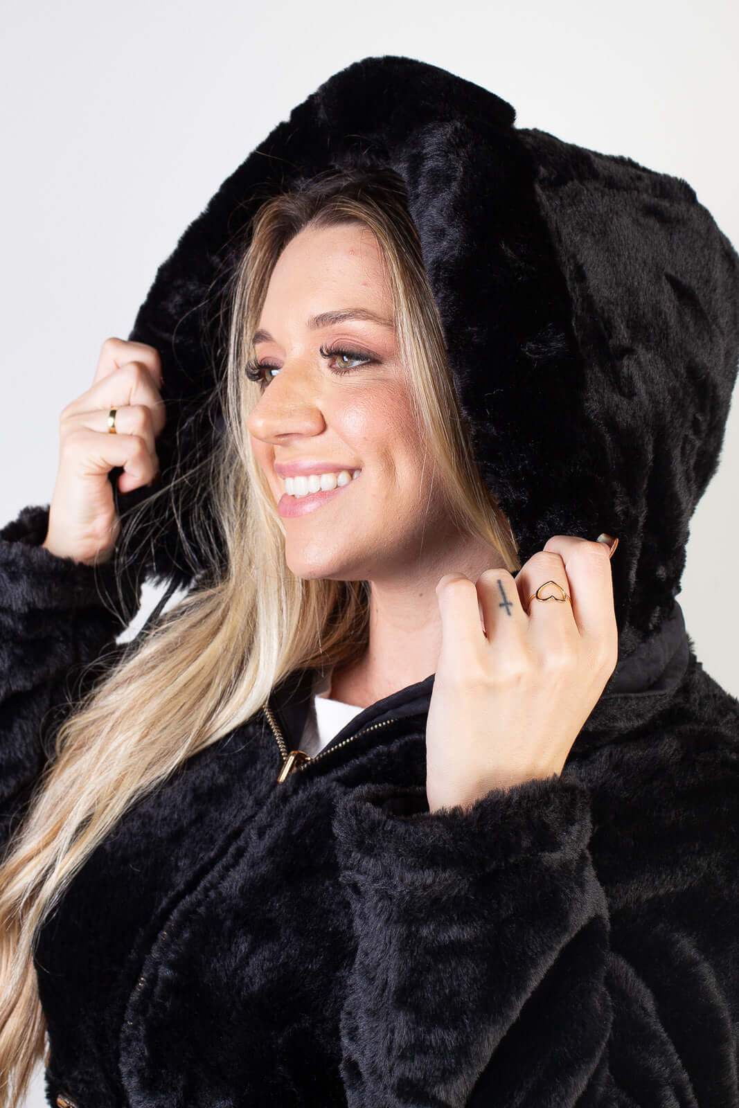 Jaqueta feminina de sarja reversível 84282