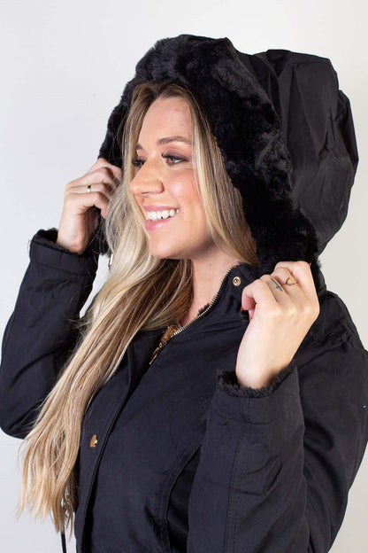 Jaqueta feminina de sarja reversível 84282