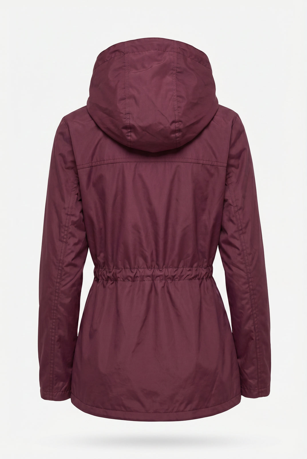 Parka feminina nylon com capuz removível 61168