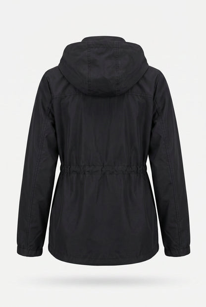 Parka feminina nylon com capuz removível 61168