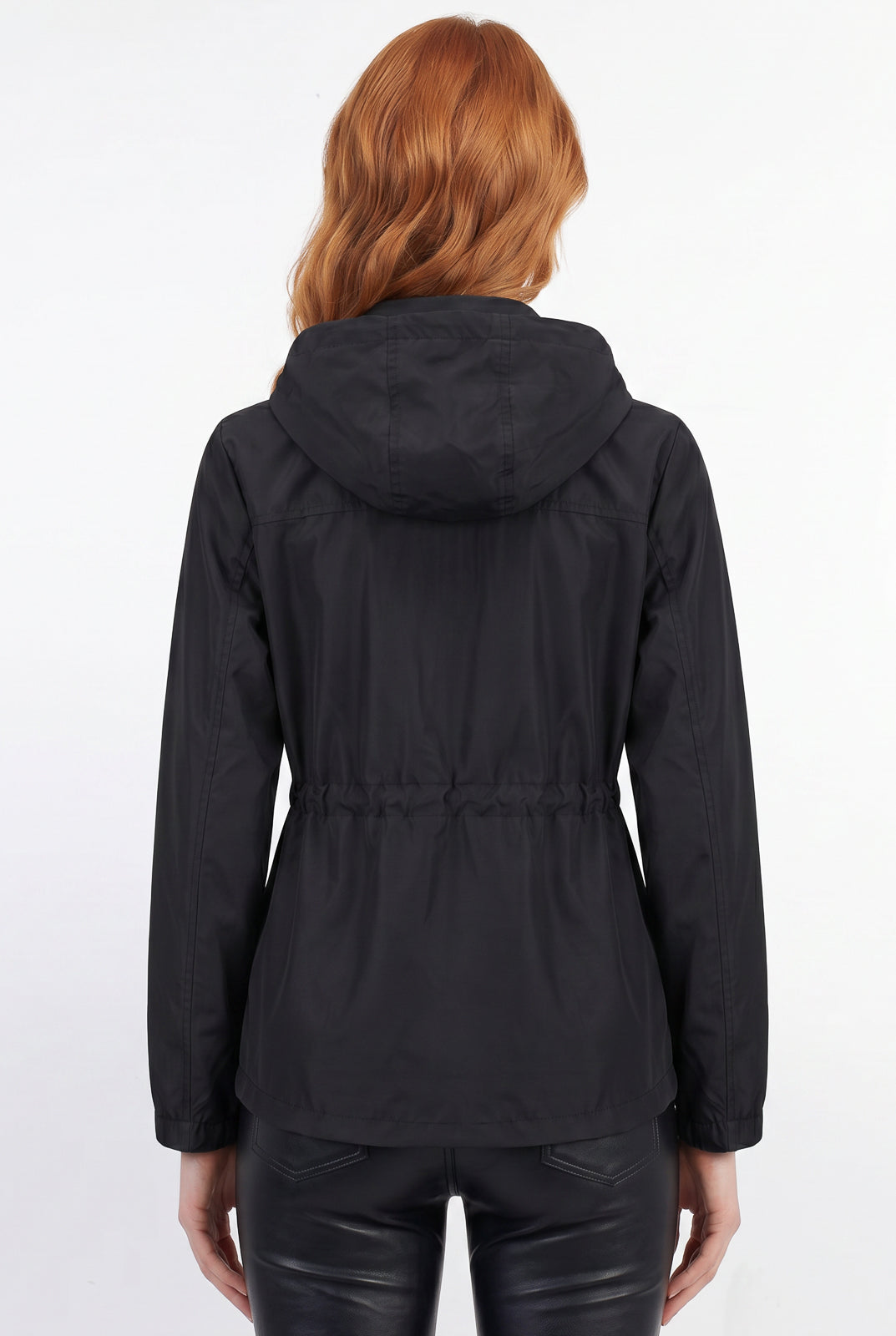 Parka feminina nylon com capuz removível 61168