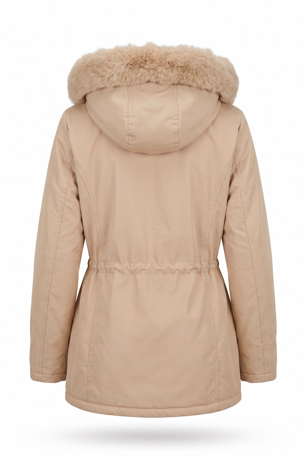 Parka feminina resinada dupla face com pelo 61469