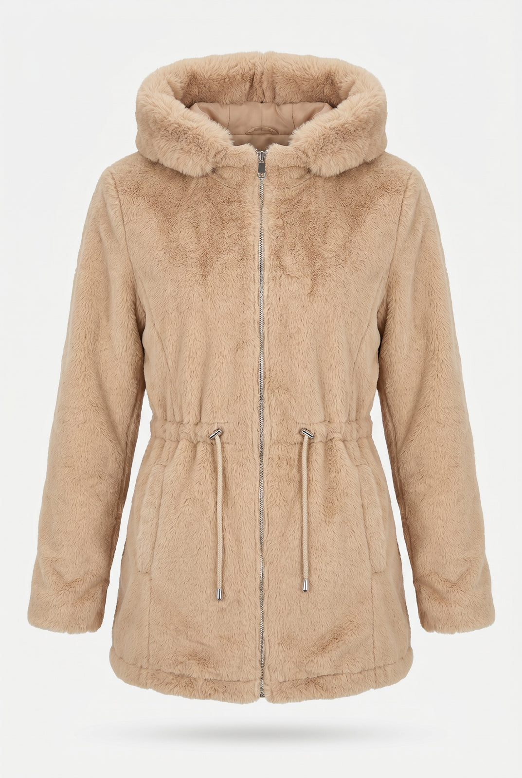 Parka feminina resinada dupla face com pelo 61469