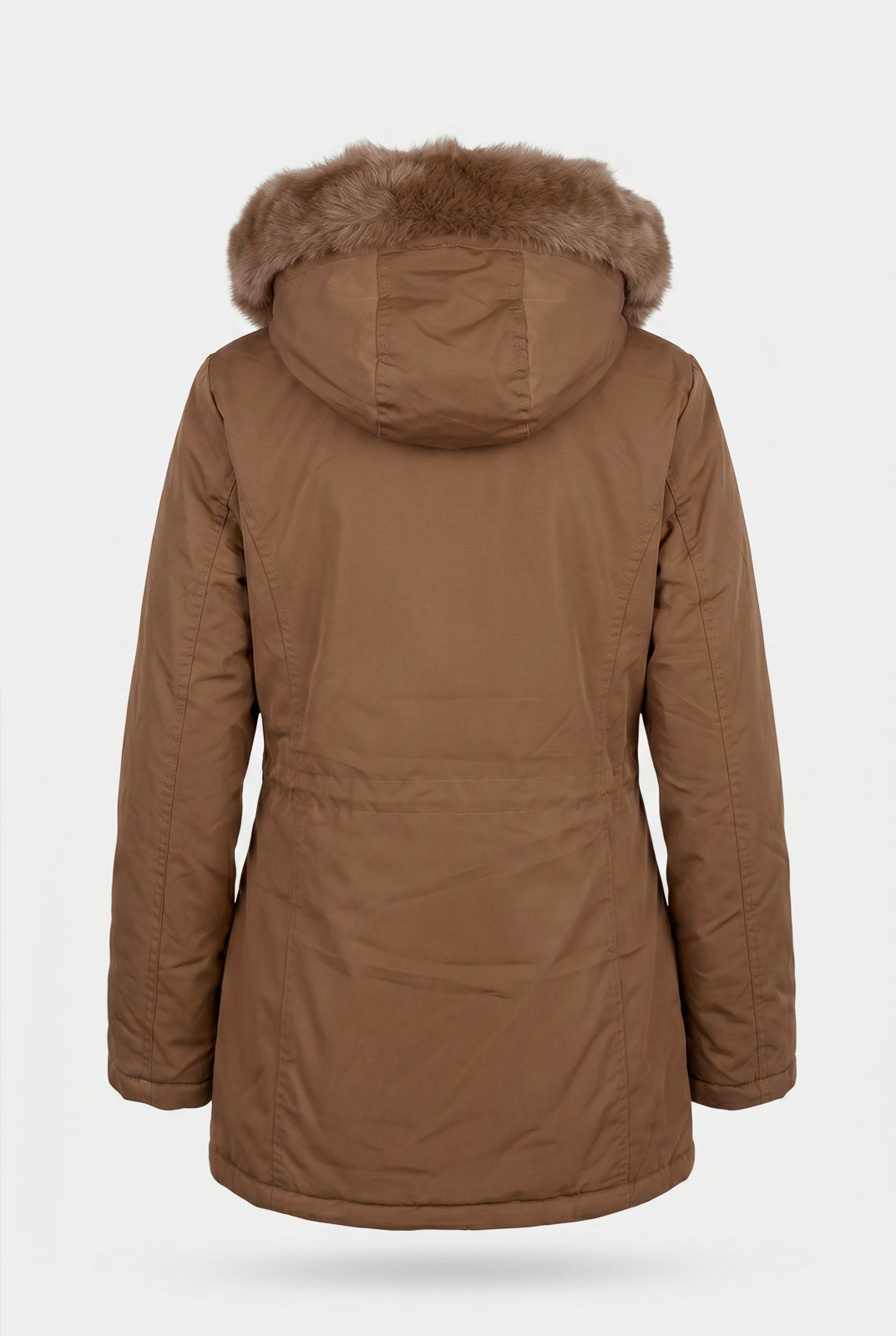 Parka feminina resinada dupla face com pelo 61469