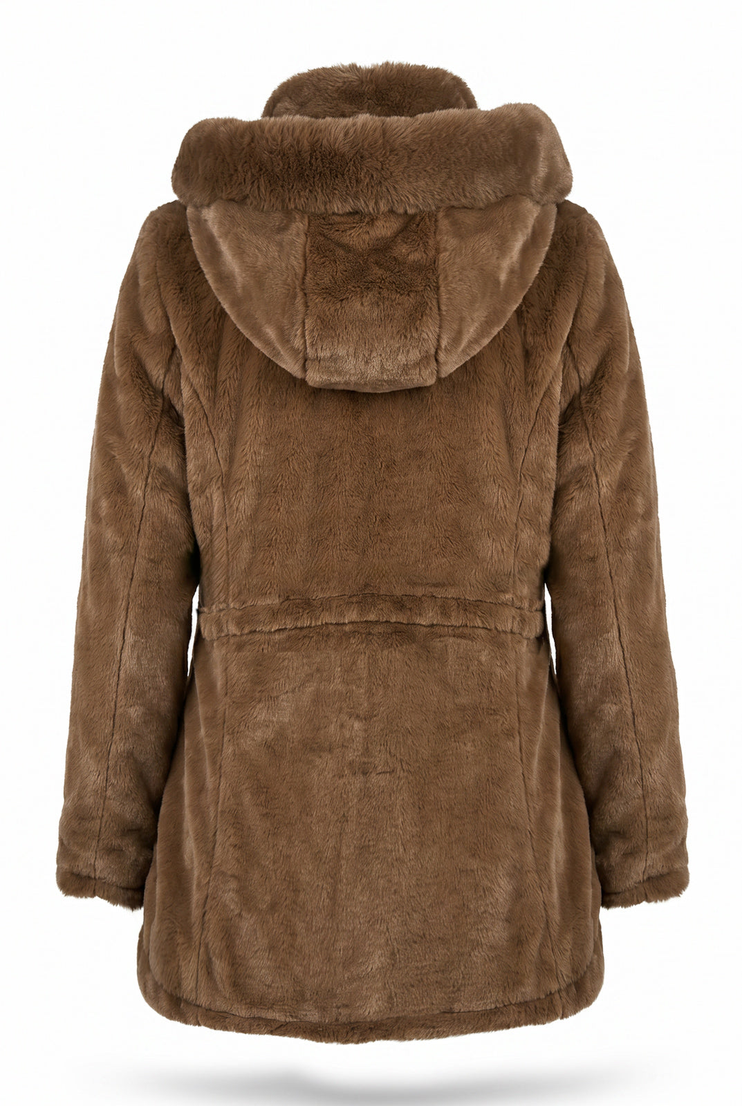 Parka feminina resinada dupla face com pelo 61469