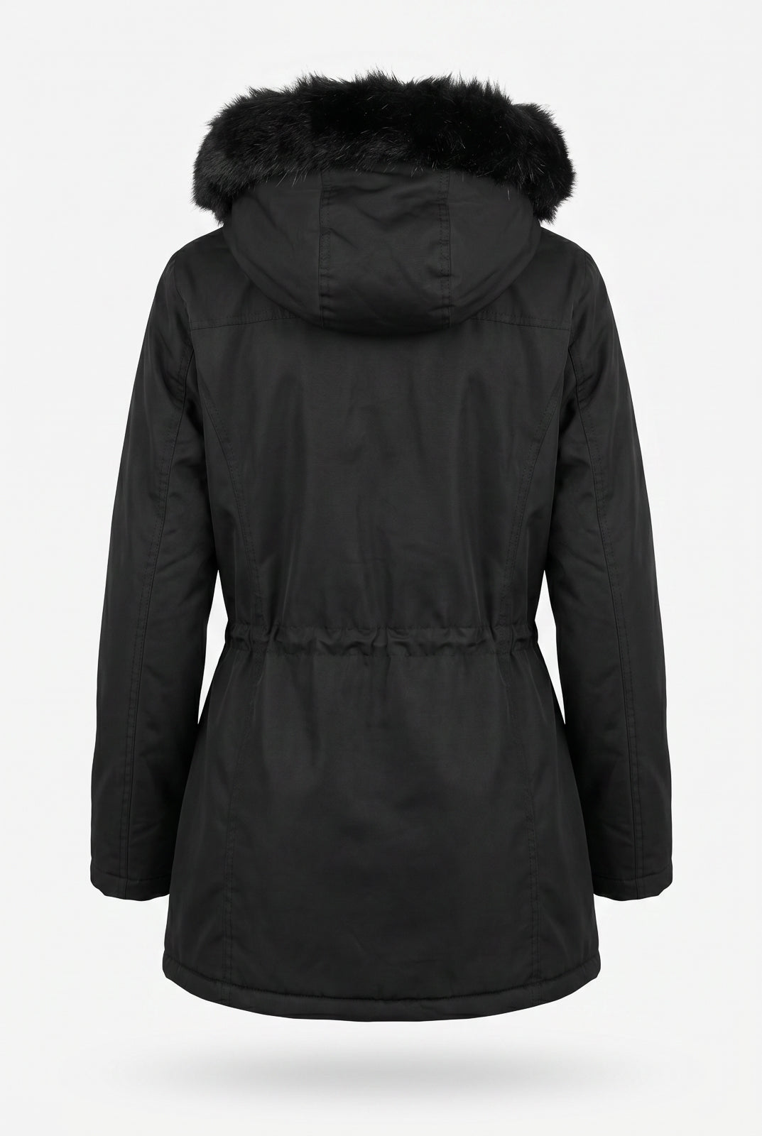 Parka feminina resinada dupla face com pelo 61469