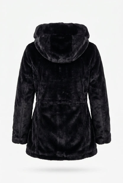 Parka feminina resinada dupla face com pelo 61469