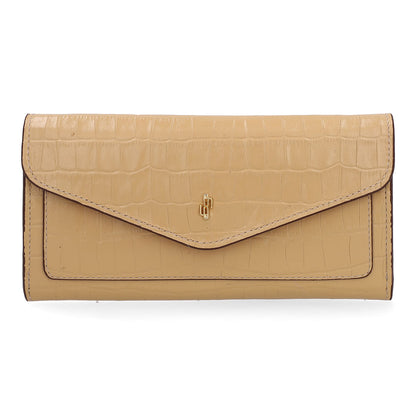 Carteira Couro Croco Creme