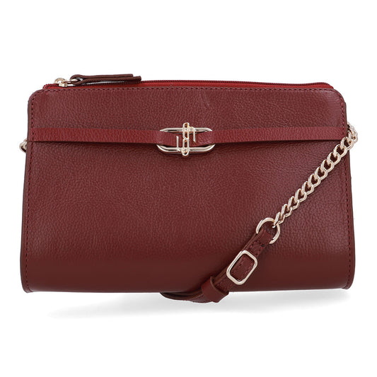 Bolsa Tiracolo Couro Vermelha
