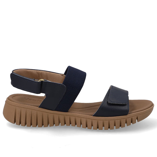 Sandália Plataforma Couro Fecho-Flex