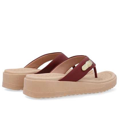 Chinelo Salto Baixo Couro