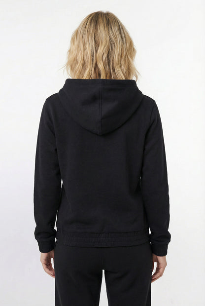 Jaqueta feminina moletom com capuz 61377
