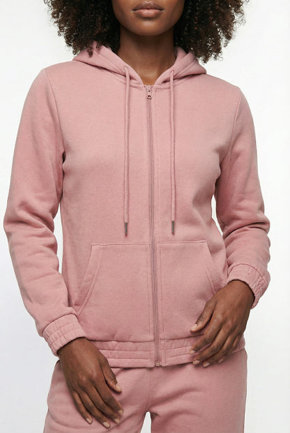 Jaqueta feminina moletom com capuz 61377