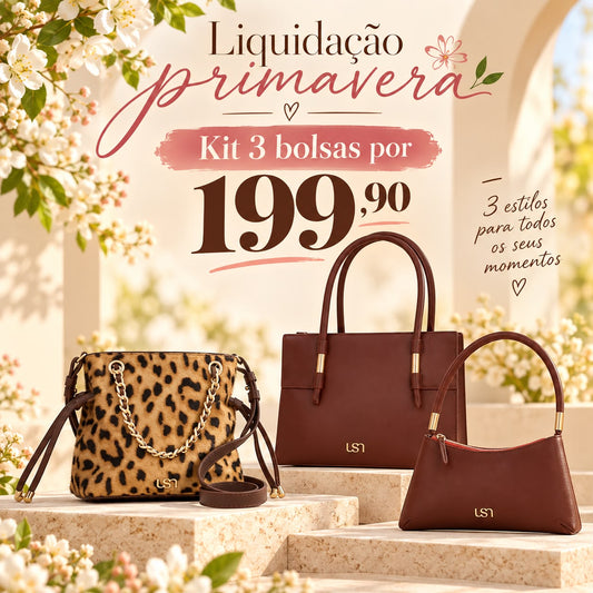( Upsell ) Kit 3 Bolsas LIQUIDAÇÃO PRIMAVERA